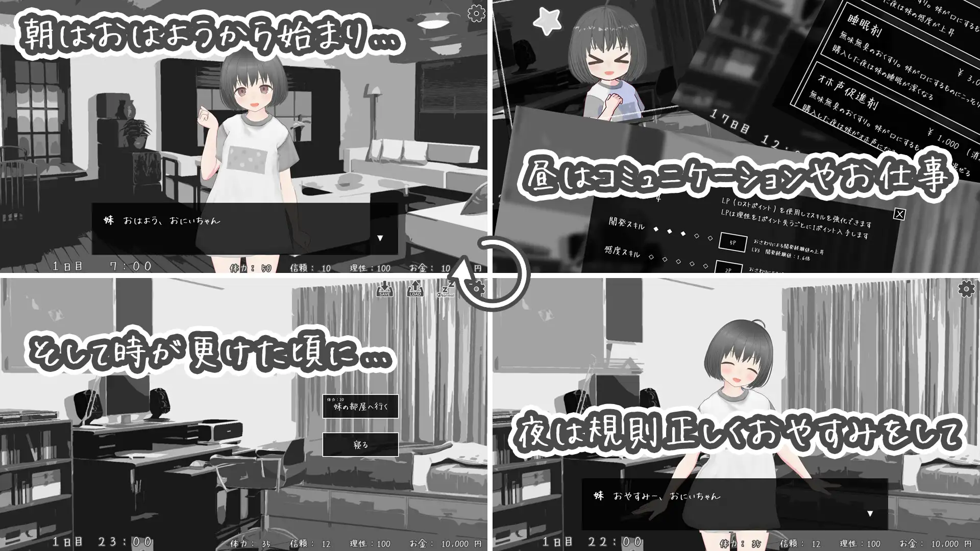 从将妹妹认知为雌性开始的三十个夜晚 妹をメスと認識してからの三十夜v1.01AI内嵌汉化版 双端 预览图