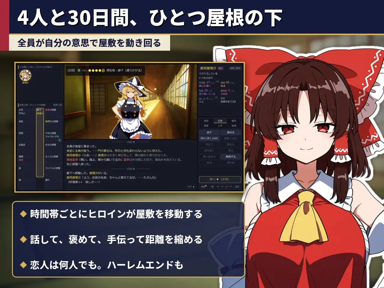 ふしだら幻想郷ルームシェア ～浮気も寝取りも催○も～ ver1.05 PC端 官中版 预览图