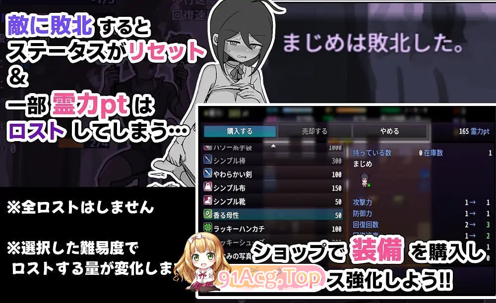退魔巫女认真，要去了！！ 欧派Roguelite手绘动画 退魔巫女まじめ、イきます!! 安卓端 汉化版 预览图