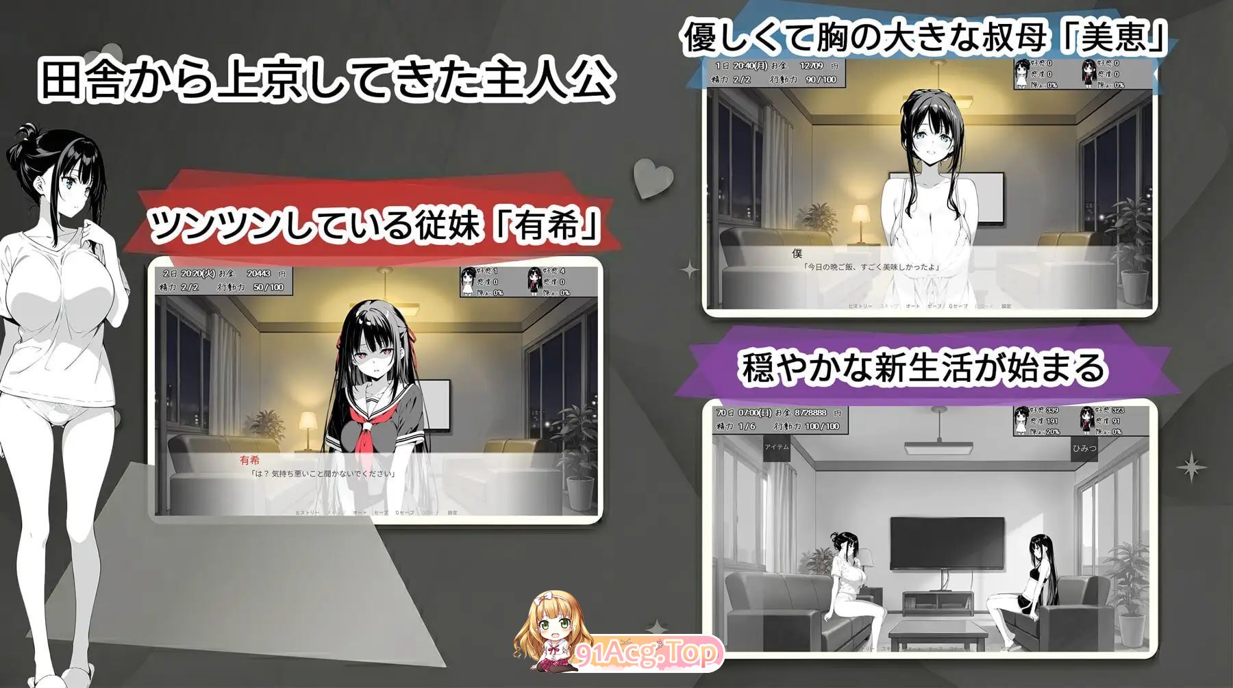 破绽百出!～与姨妈和表妹的同居生活～ PC端 预览图