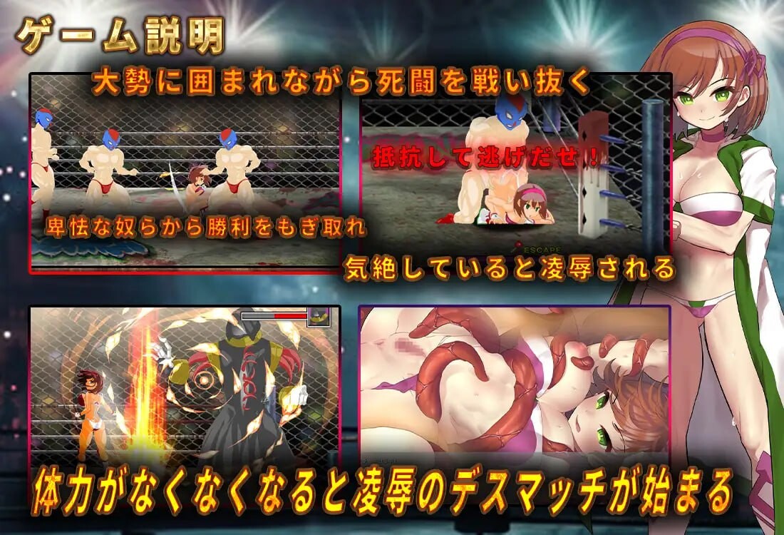 女子摔角手 如月美娜～摧毁黑暗摔角界 PC端 日文原版 预览图