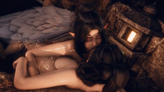3D Elarbaby：D43-四妹&萍萍 性感姐妹花激情多人互动 动漫视频 预览图