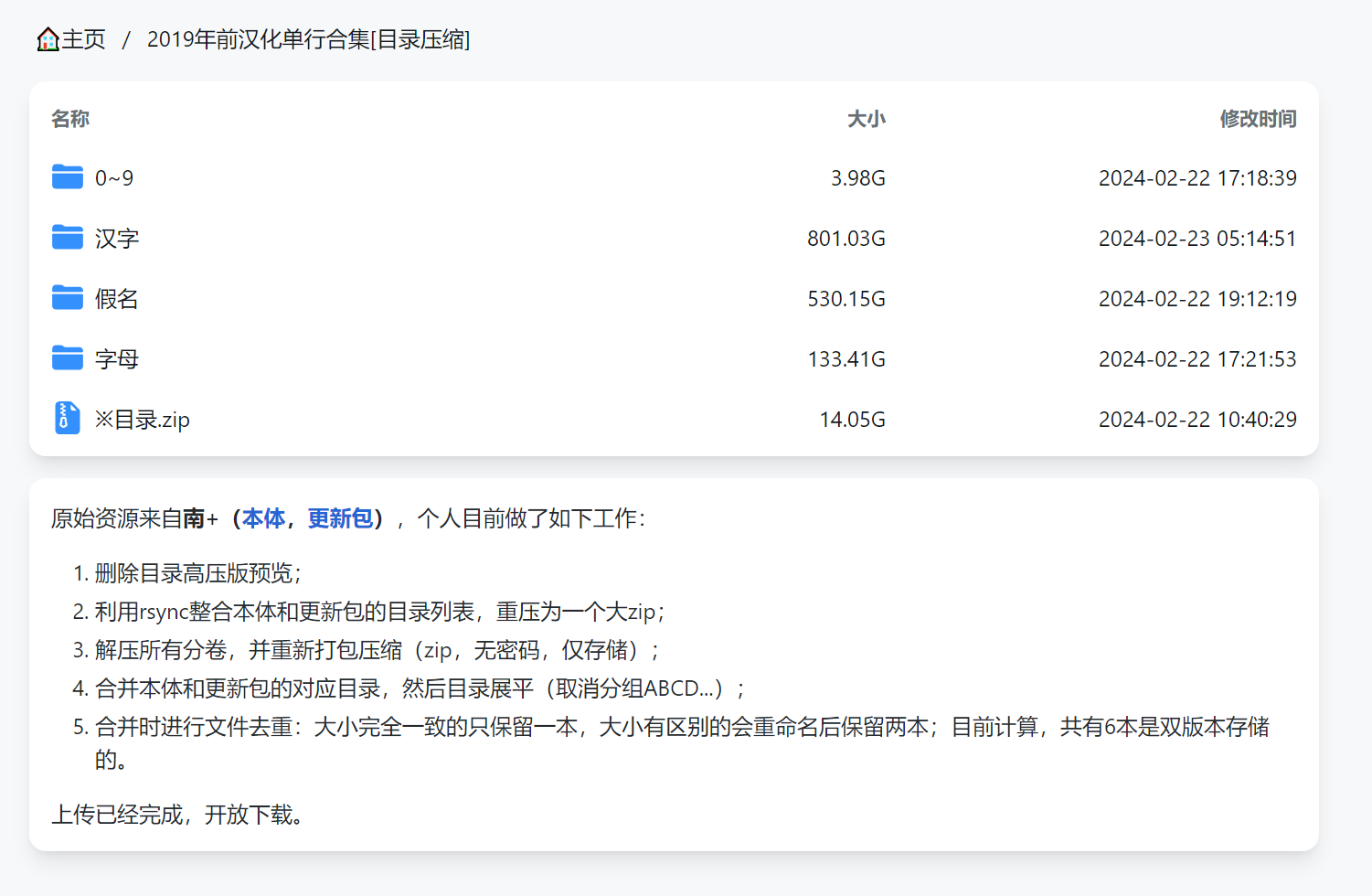 2019年前汉化单行本合集(+目录/重压分流)(6679本) 1.44TB OneDrive/AList/Magnet 漫画图集 预览图
