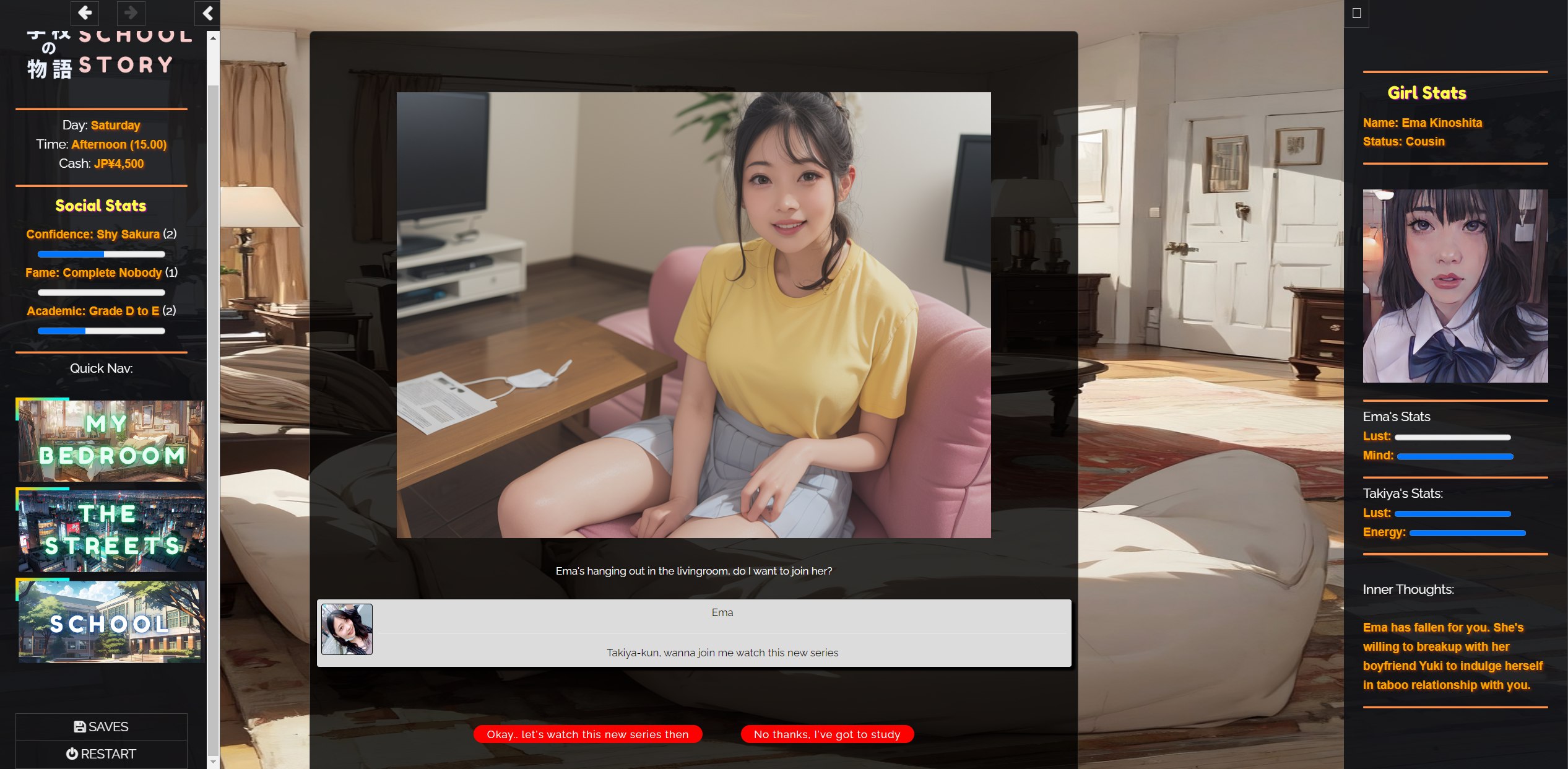 学校の物语 Gakko No Monogatari V0.22 浏览器汉化 PC端 汉化版 预览图