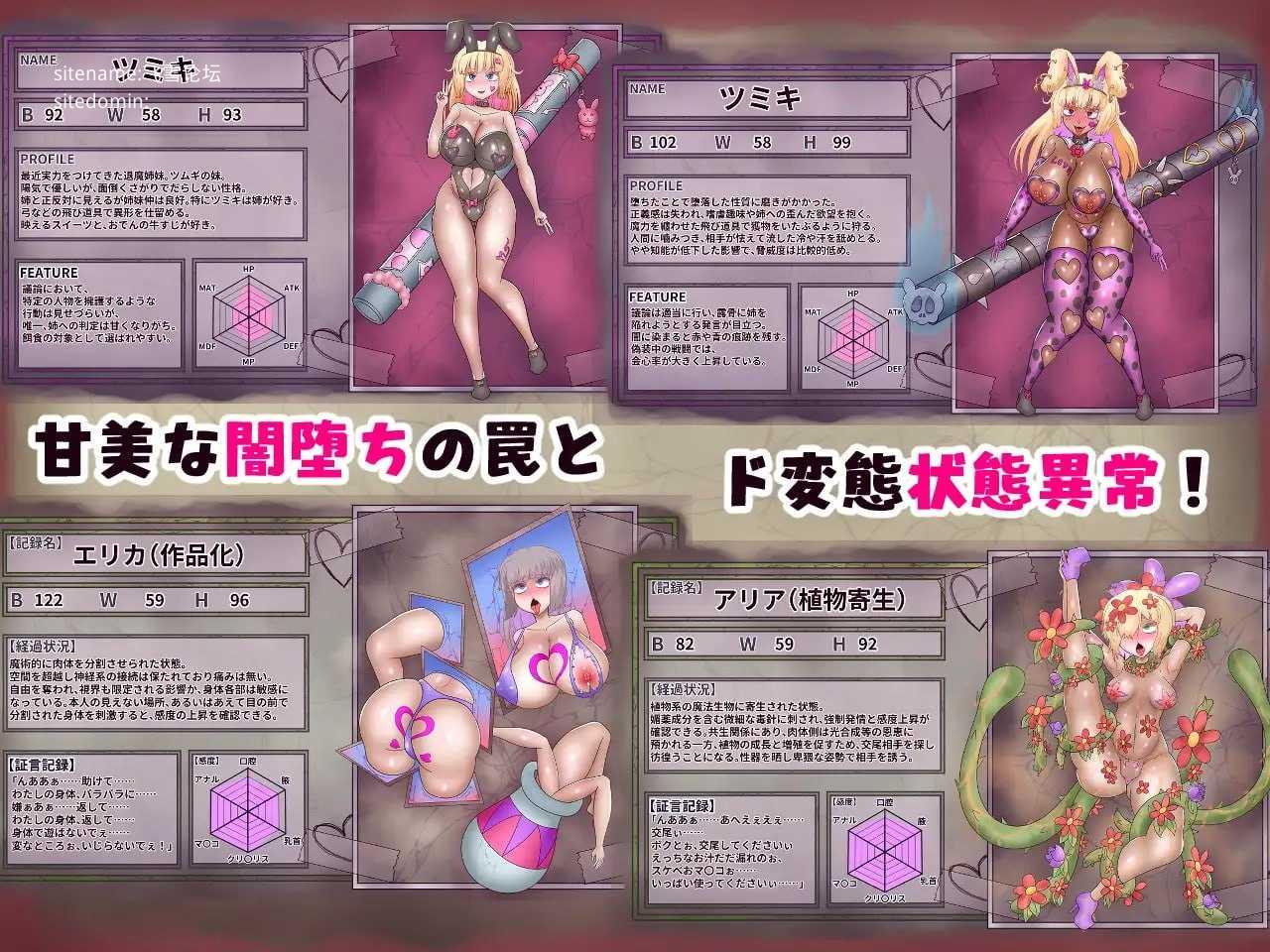 退魔师紬～暗堕与状态异常之馆～/退魔師ツムギ～闇堕ちと状態異常の館～ PC端 AI汉化版 预览图